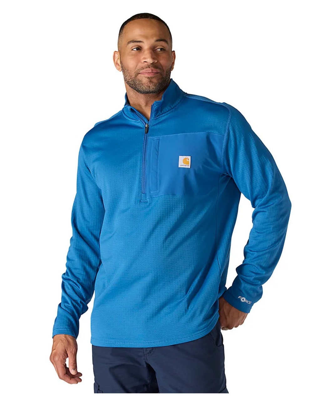 NWT Carhartt Force Ironwood Relaxed 1/2-Zip Mock Neck